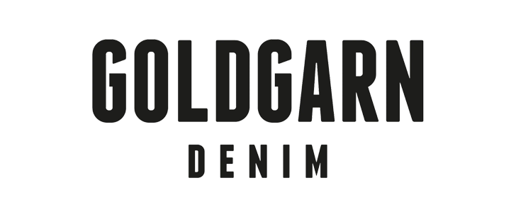 Logo Goldgarn Denim in schwarz 