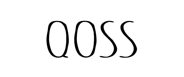 Logo Qoss in schwarz